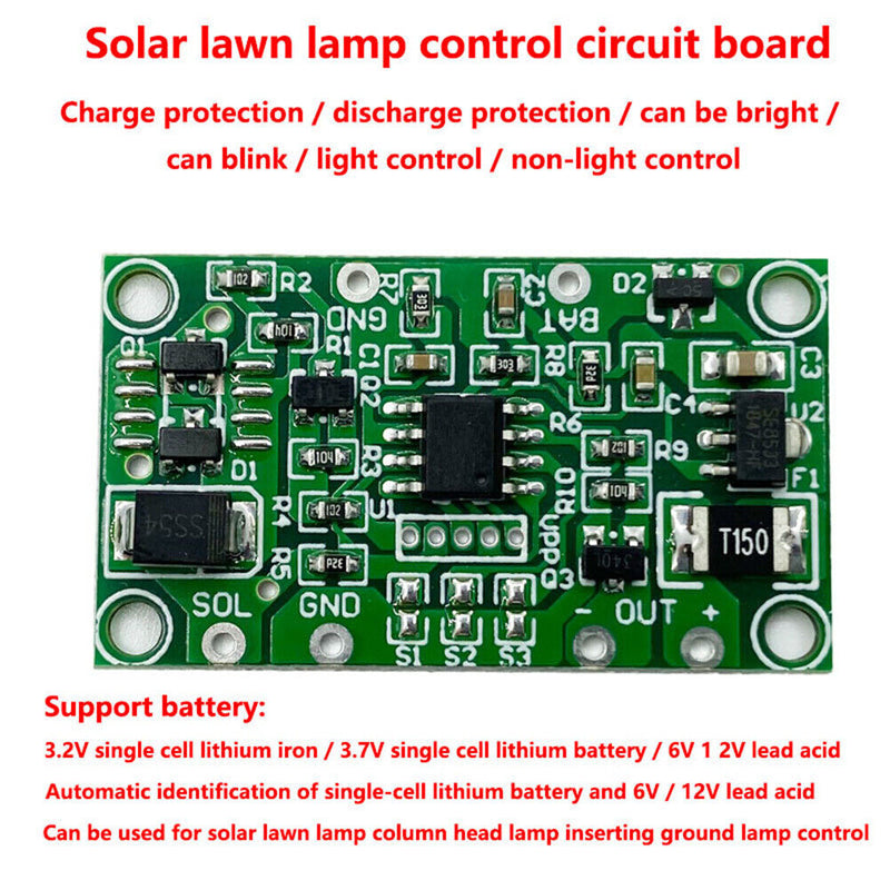 Solar Lights String Lights Controller 8 Mode Board Drive Control PCB