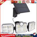 3 Head Motion Sensor Solar Lights Waterproof Remote Control Lamp (122LED) Newly
