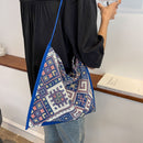 Yunnan Ethnic Style Woven Portable Shoulder Bags Canvas Braided Messenger Bag