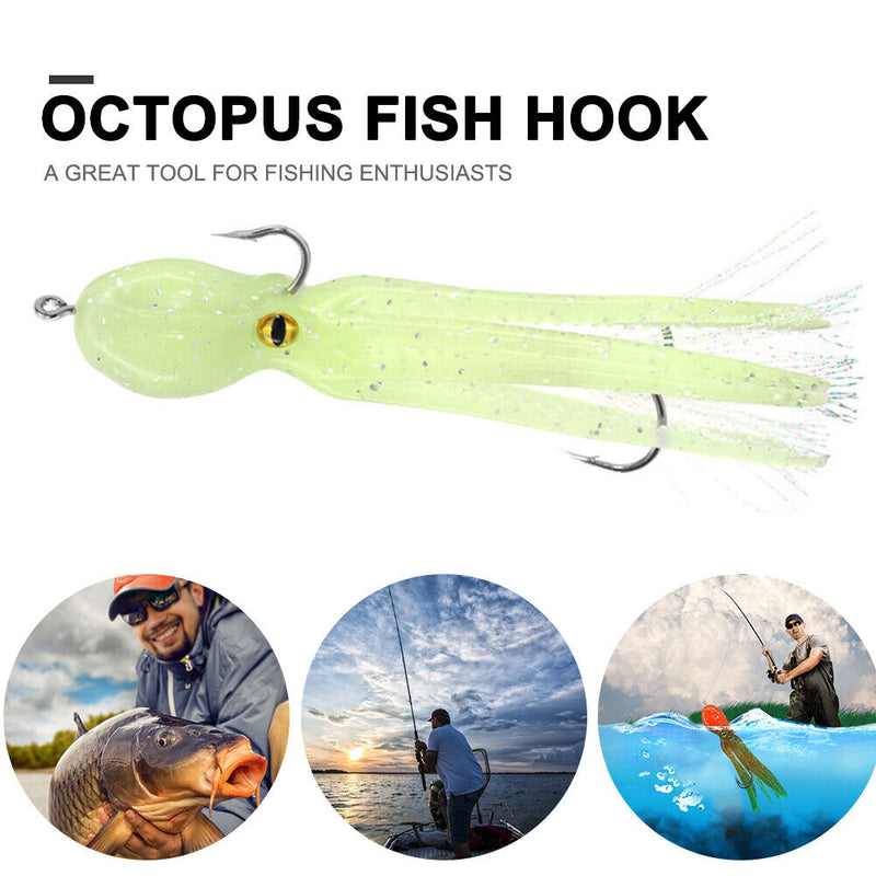 11cm 22g Octopus Soft Fishing Lures Jig Hooks Crankbait Artificial Bait Tackl