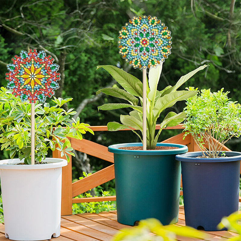 Rhinestone Craft Yard Lawn Flowers Decor Stick for Outdoor Home Christmas Gifts