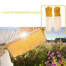 1 Pair Beekeeping Gloves Goatskin Bee Keeping Vented Sleeves Long A0C5