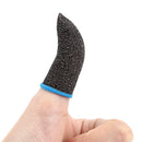 2pcs 24-Stitch Mobile Game Finger Cover Anti-Sweat Anti-Skid (Black Blue) Newly