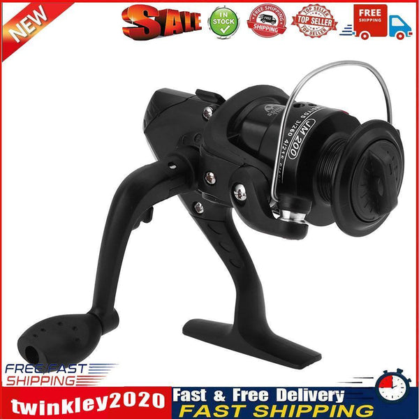 Metal Spinning Fishing Reel High Speed G-Ratio 5.2:1 Without Line (Black) Newly