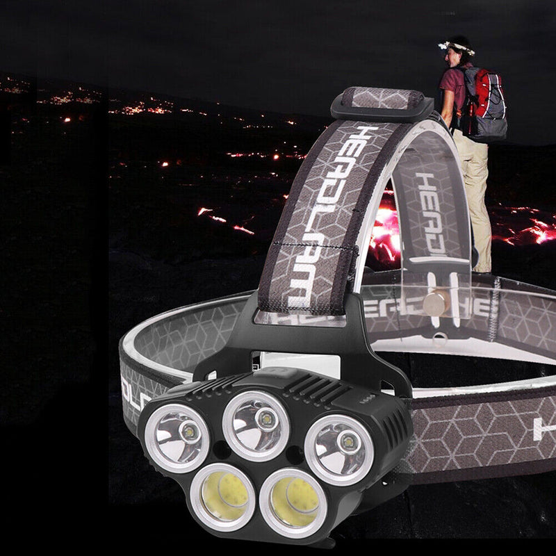 Powerful Sensor Headlamp USB Rechargeable LED Headlight Head Torch for Hiki