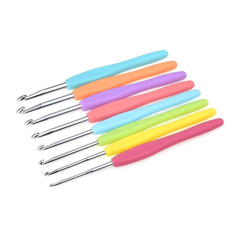 JUNERAIN Metal Aluminum Crochet Needles Yarn Wool Sewing Knitting Needles Set 28st