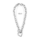 Women Heart Thick Pendant Choker Street Hip Hop Ladies Clavicle Chain Jewelry