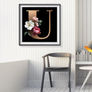 Letter U Full Round Drill Mosaic Diamond Painting Rhinestone Crafts Drawing Sets
