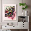 Flower Bird Oil Paint By Numbers Kit DIY Drawing Picture for Adults Home Decor