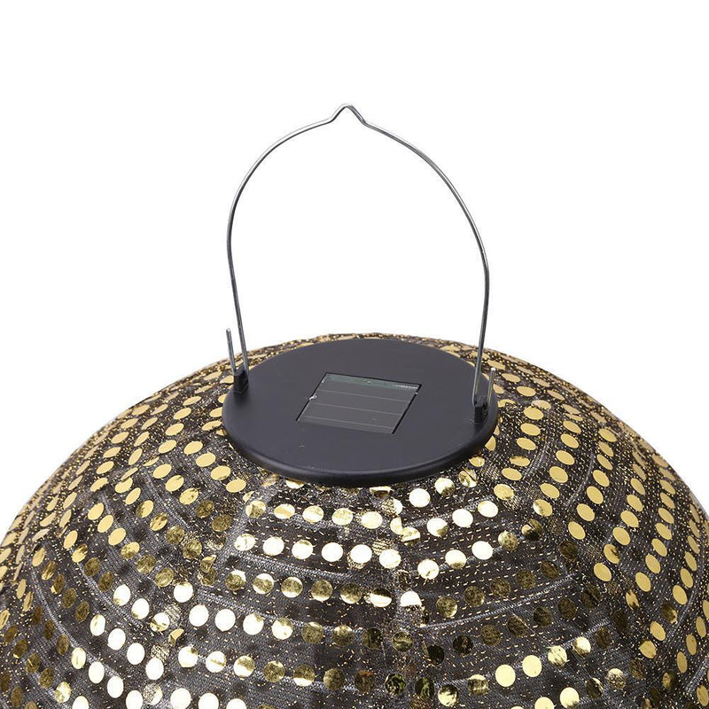Solar Sequin Projection Lantern Outdoor Waterproof Yard Decor (Warm Light)