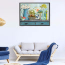 DIY Oil Drawing By Numbers Deer Frameless 50x40cm Flower on Canvas Decor