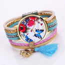 Lvpai Butterfly Flower Dial Quartz Watch Women Elephant Pendant Bracelet Watches