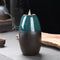 Backflow Incense Burner Ceramic Lotus Aromatic Aromatherapy Furnace (Blue)