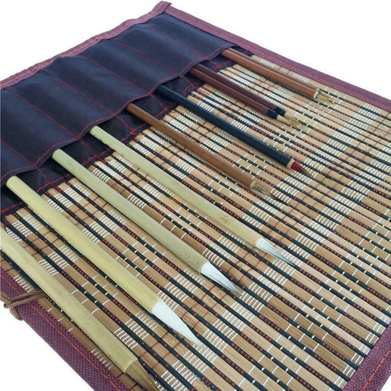 Bamboo Traditional Chinese Calligraphy Brushes Set Supplies Writing Art G8Y8