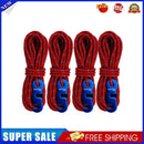 4pcs Tent Wind Rope Buckle Reflective Outdoor Camping Cord Lanyard (Red)