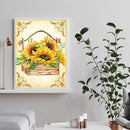 5D DIY Diamond Painting Sunflowers Full Round Drill Mosaic Art Picture Decor