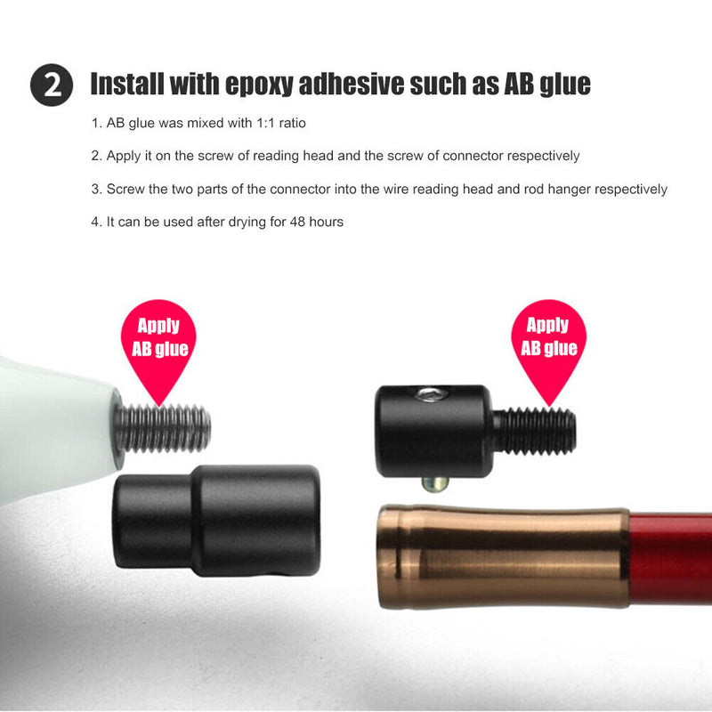 Fish Landing Dip Net Connector 8mm Screw Head Quick Release Adapter Fitting