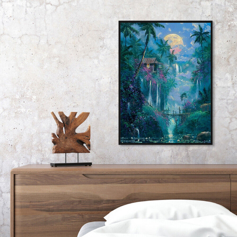Woods Moon Oil Paint By Numbers Kits Canvas Drawing DIY Coloring Picture