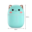 250ml Air Humidifier Cute Aroma Diffuser with Night Light Cool Mist (Green)