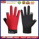 5pcs 2 Cut Finger Fishing Anti-slip Breathable Cycling Gloves(Red)
