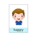 Emotional Words Mood Flash Cards For Kids English Educational Learning 2021 N5S7