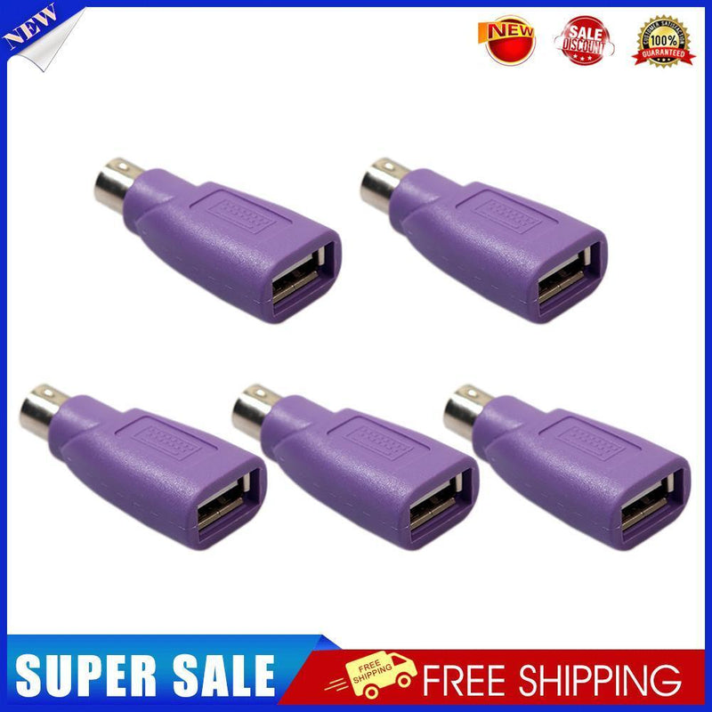 5pcs PS2 Male to USB Female Adapter Computer Mouse Keyboard Converters