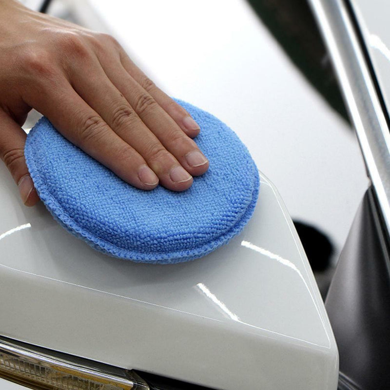 12PCS 5" Microfiber Foam Sponge Polish Wax Applicator Car Detailing Cleani hot.