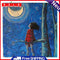 DIY Paint By Numbers Kit Girl Looking Moon Acrylic Paint Gift Wall Decor Art