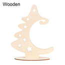 Xmas Tree Christmas Ornaments Christmas Tree Crafts Wood Slices with Stand