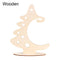 Xmas Tree Christmas Ornaments Christmas Tree Crafts Wood Slices with Stand