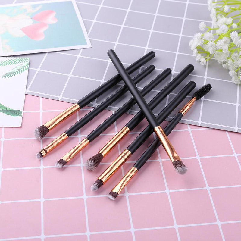 Aediea Beauty Makeup Brush Set, 7-Piece, Wooden Handle, Eyeshadow, Foundation,