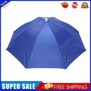 Anti-Rain Elastic Band Head Umbrella Hat Outdoor Sunscreen Tool(Royal Blue)
