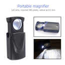30X Pull Jewelry Magnifier Magnifying Glass Portable Loupe with LED Light Newly