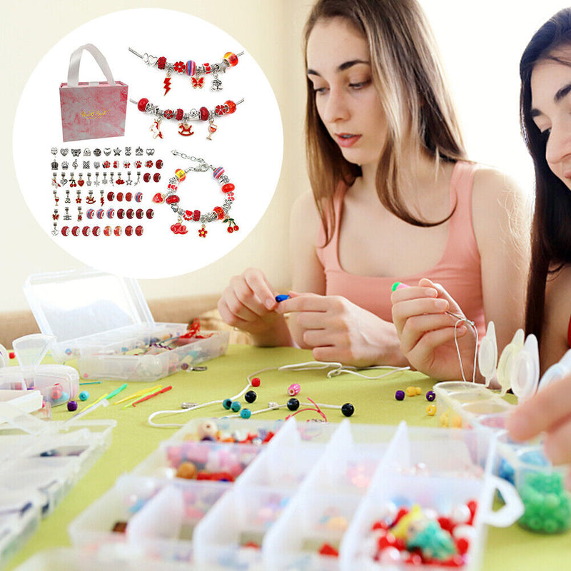 DIY Crystal Beads Charms Bracelets Women Handmade Pendant Bracelets Jewelry