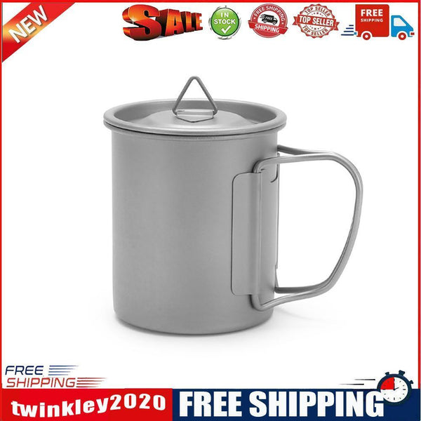 Ultralight Titanium Cup Folding Portable Outdoor Camping Coffee Mugs (M)