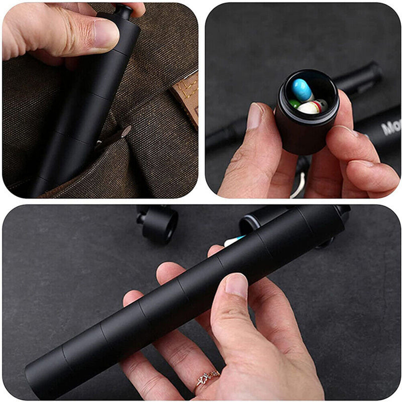 Medicine Box Weekly Tablet Holder with Keychain Separable Travel Pill Stora