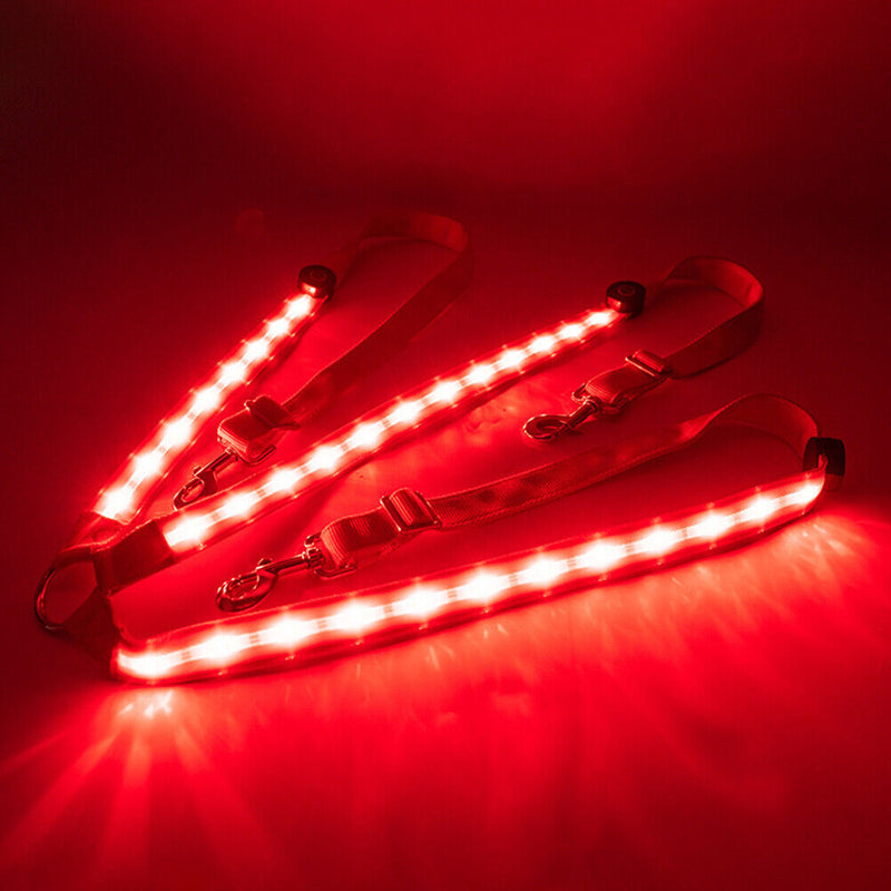 LED Harness Horse Webbing Lights Safety Belt Horse Riding Equipment (Red)