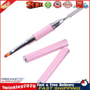 Double-Ended Nail Pen Poly Nail Gel Brush Stainless Steel (Light Pink) Newly