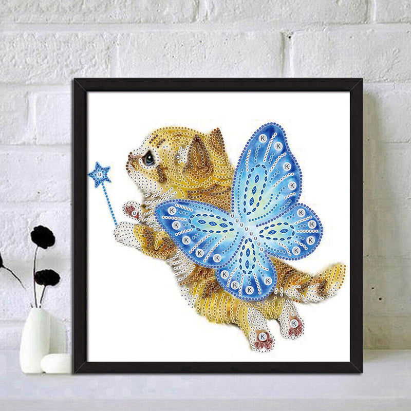 5D DIY Part Special Shaped Drill Diamond Painting Cat Art Decor (YX286)