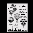 Painting Hot Air Balloon Layering Stencils Scrapbooking Embossing Template