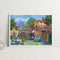 Oil Paint by Numbers Downtown Scene Canvas Artwork Living Room Picture Decor Kit