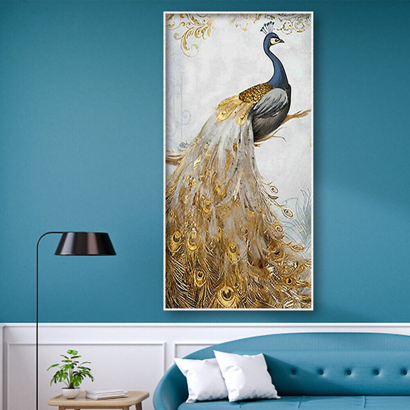 Rhinestone Mosaic Craft Picture DIY Noble Peafowl Diamond Painting Poster G