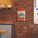 20x30cm Retro Beauty Motorcycle Tin Painting Rectangular Metal Signs (D)