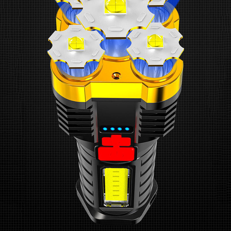 P7900 Super Bright Flashlight Portable Rechargeable Waterproof Spotlight La