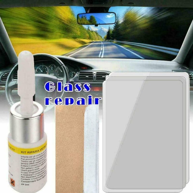 Glass Repair Agent Car Windshield Repair Agent Kit Crack Repair Headlamp W8W3