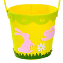 Easter Storage Bucket Basket Tote Bags Round Cartoon Portable Kids Festival Gift