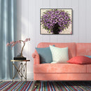 40x50cm Handpainted Acrylic DIY Purple Flower Oil Painting Canvas By Numbers