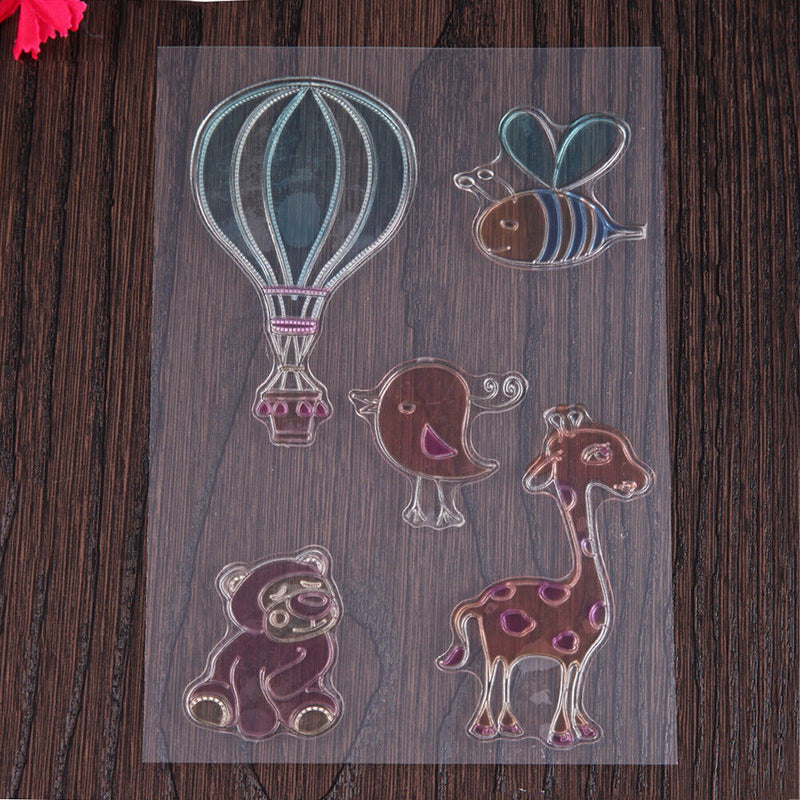 Colorful Cartoon Stamp DIY Scrapbook Card Embossing Transparent Stamp
