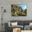 Painting By Numbers DIY Country Villa Hand Painted Canvas Oil Art Picture Kit