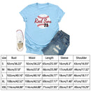 Independence Day Print Baseball Letter T-Shirt (Blue M)